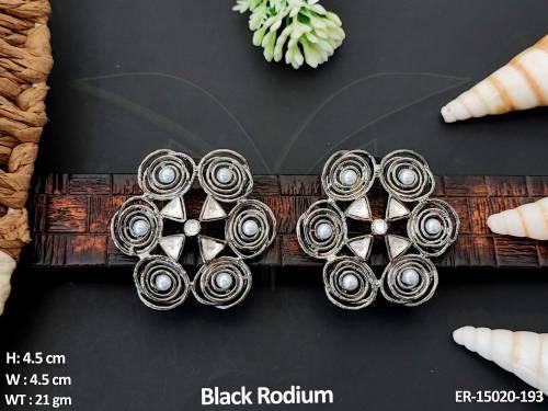 fusion-jewellery-black-rodium-polish-fancy-style-earrings-